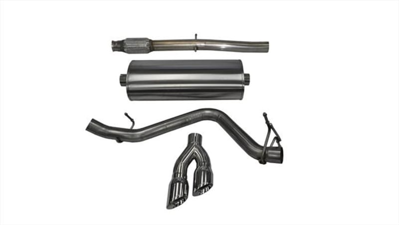 CORSA Performance — 3.0in. Cat-Back Single Side Exit with Twin 4.0in. Polished Pro-Series Tips