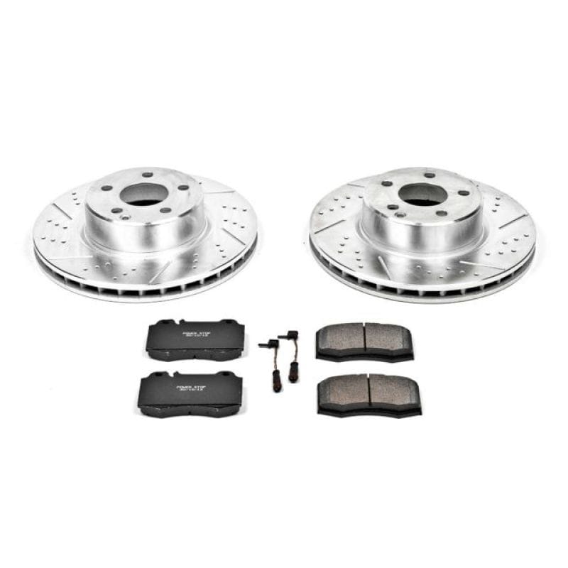 PowerStop — Z23 Daily Driver Carbon-Fiber Ceramic Brake Pad and Drilled & Slotted Rotor Kit