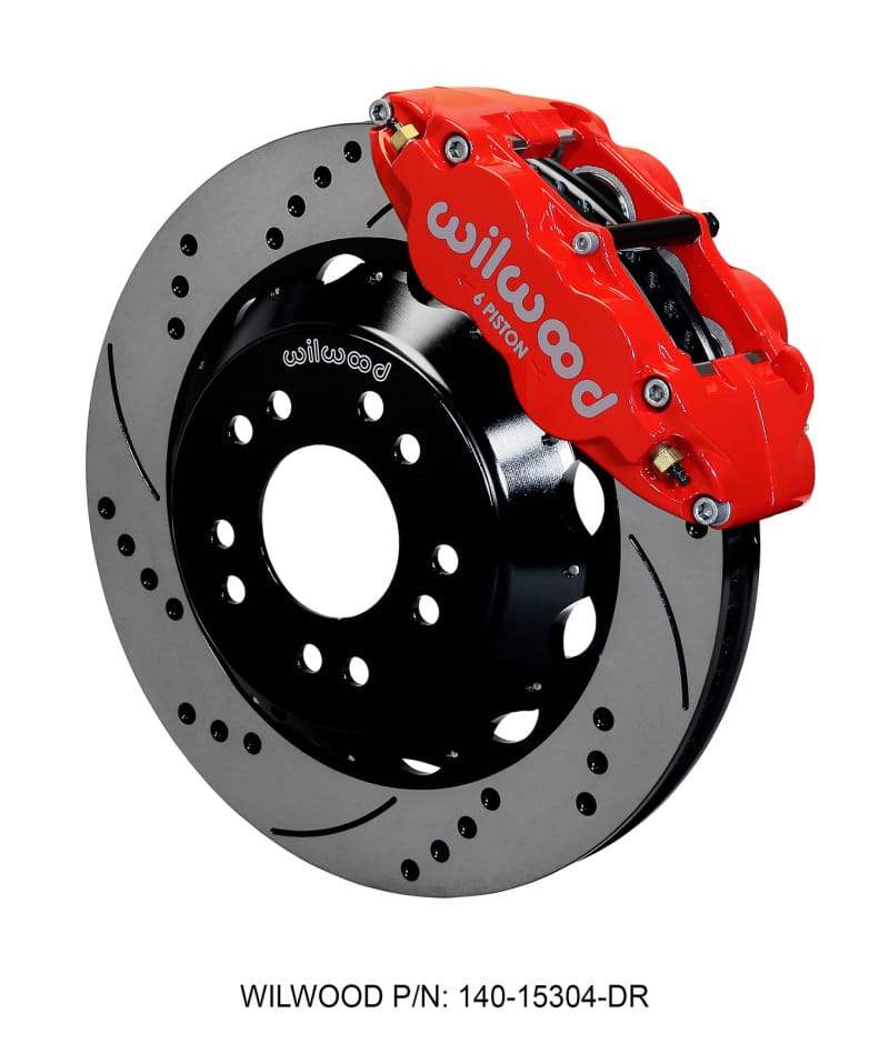 Wilwood — KIT,FRONT,WWE C10 ALUM PRO SPINDLE FNSL6R,14.00 ROTOR,SRP,RED