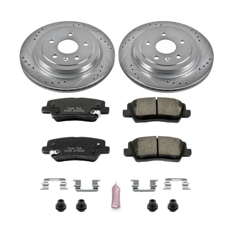 PowerStop — Z23 Daily Driver Carbon-Fiber Ceramic Brake Pad and Drilled & Slotted Rotor Kit