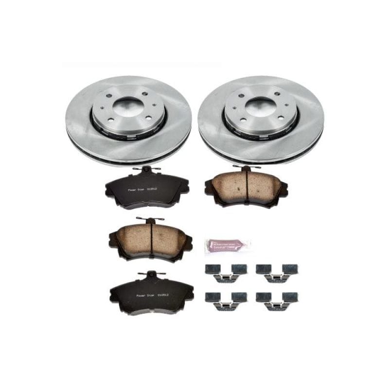 PowerStop — OE Stock Replacement Low-Dust Ceramic Brake Pad and Rotor Kit