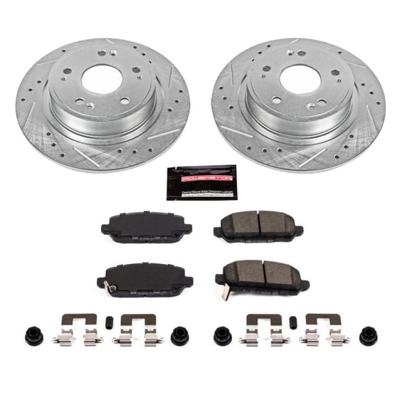 PowerStop — Z23 Daily Driver Carbon-Fiber Ceramic Brake Pad and Drilled & Slotted Rotor Kit