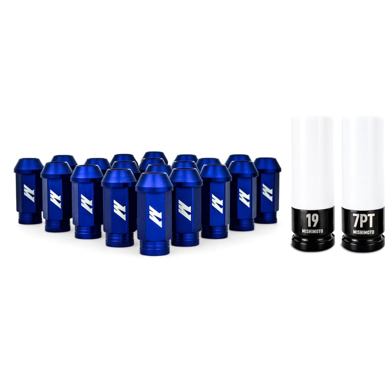 Mishimoto — Aluminum Locking Lug Nuts M12x1.5, Blue, 20pc Set