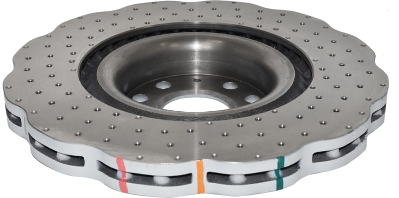 DBA — DBA 12-13 Volkswagen Golf R 2.0L Front 4000 Series Cross Drilled Rotor w/Silver Hat
Brake Rotor
Brake Disc