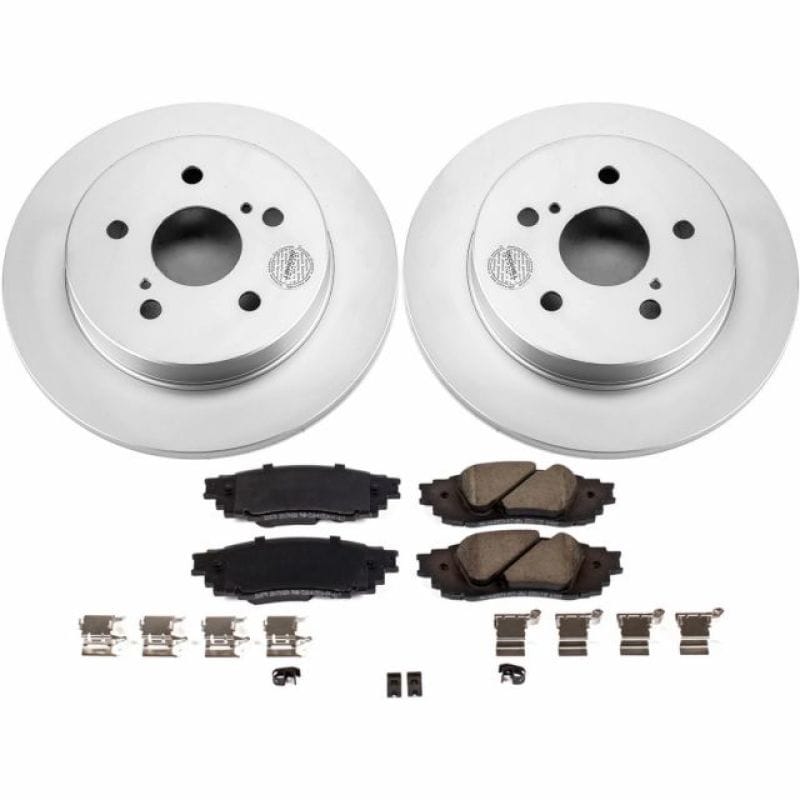 PowerStop — Genuine Geomet Coated Rotor and Low-Dust Ceramic Brake Pad Kit