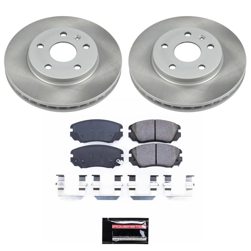 PowerStop — Semi-Coated Rotor and Low-Dust Ceramic Brake Pad Kit