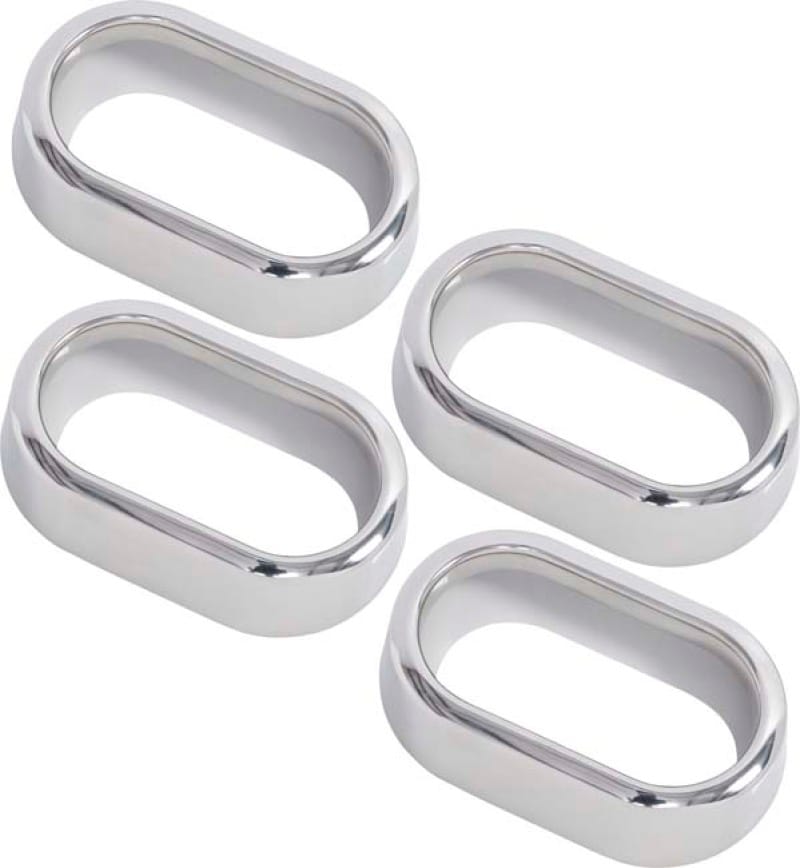 Kentrol — Kentrol 07-10 Jeep Wrangler JK Interior Door H/le Bezels 4 Pieces - Polished Silver