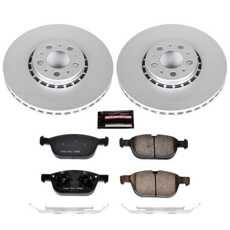 PowerStop — Genuine Geomet Coated Rotor and Carbon-Fiber Ceramic Brake Pad Kit