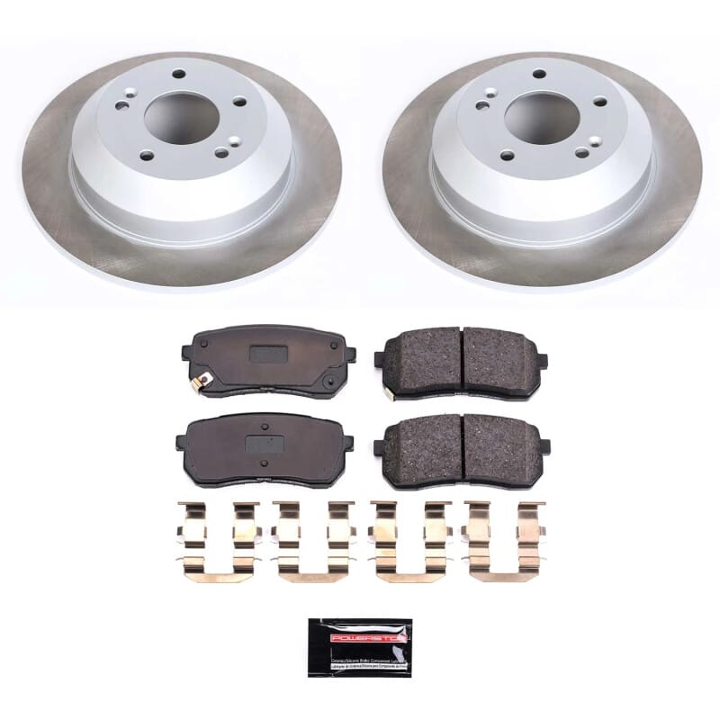 PowerStop — Semi-Coated Rotor and Low-Dust Ceramic Brake Pad Kit
