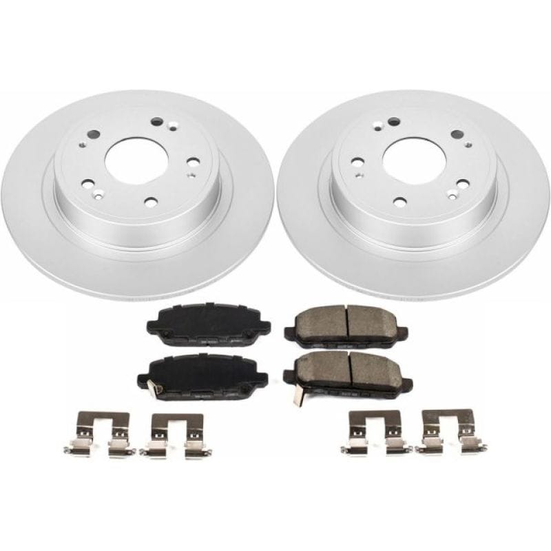 PowerStop — Genuine Geomet Coated Rotor and Low-Dust Ceramic Brake Pad Kit