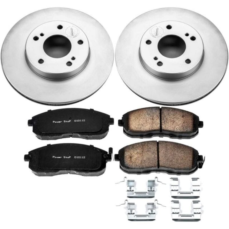 PowerStop — Genuine Geomet Coated Rotor and Low-Dust Ceramic Brake Pad Kit