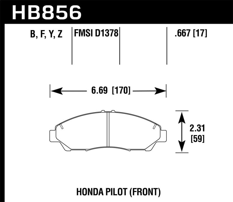 Hawk Performance — Performance Ceramic Disc Brake Pad