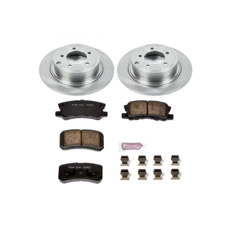 PowerStop — OE Stock Replacement Low-Dust Ceramic Brake Pad and Rotor Kit