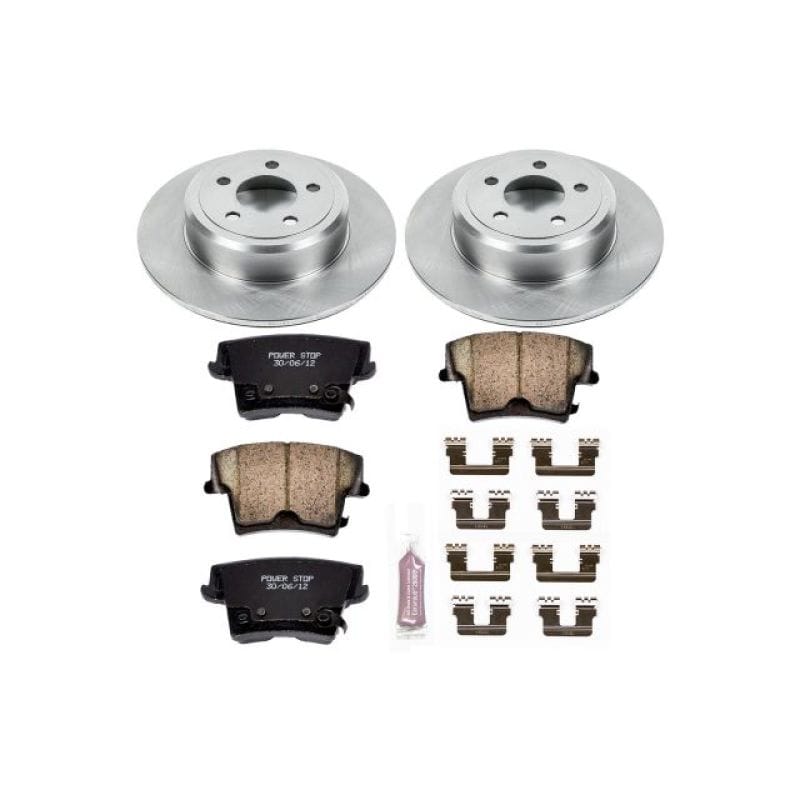 PowerStop — OE Stock Replacement Low-Dust Ceramic Brake Pad and Rotor Kit