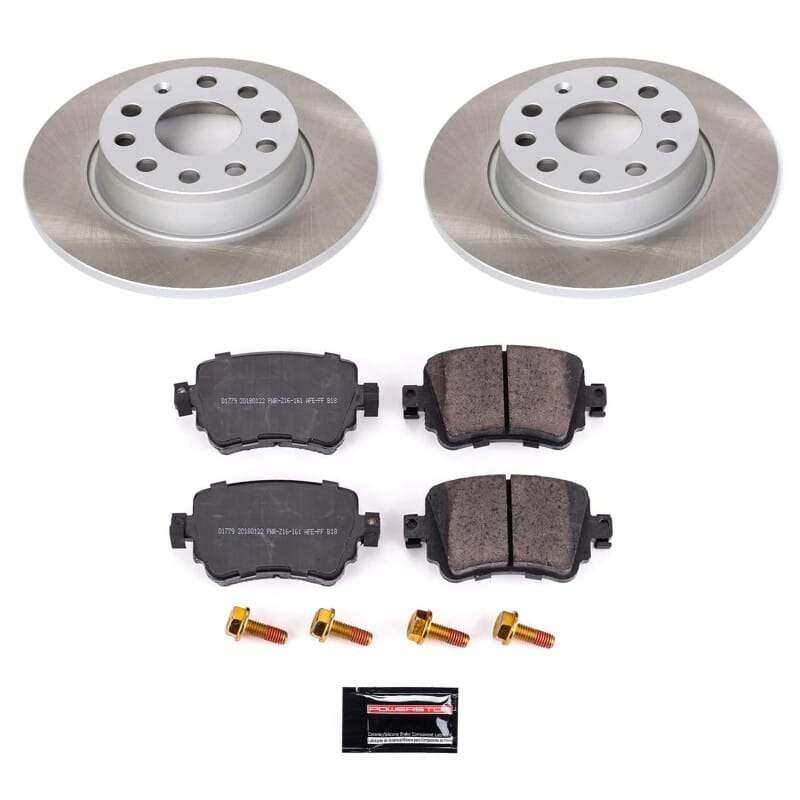 PowerStop — Semi-Coated Rotor and Low-Dust Ceramic Brake Pad Kit