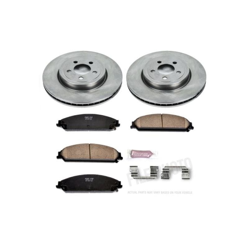 PowerStop — OE Stock Replacement Low-Dust Ceramic Brake Pad and Rotor Kit