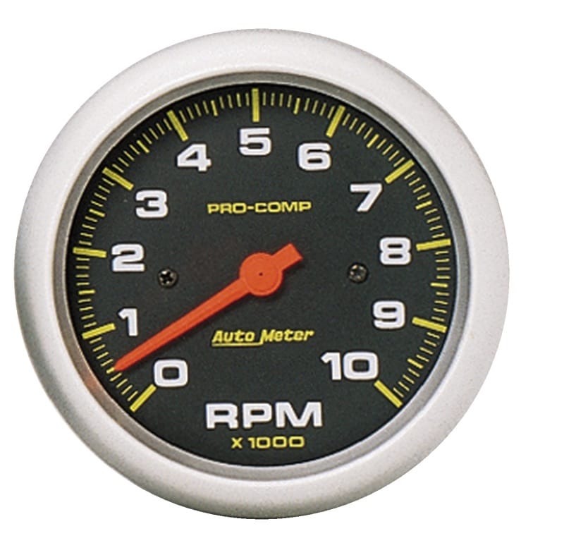 AutoMeter — GAUGE, TACHOMETER, 3 3/8", 10K RPM, IN-DASH, PRO-COMP