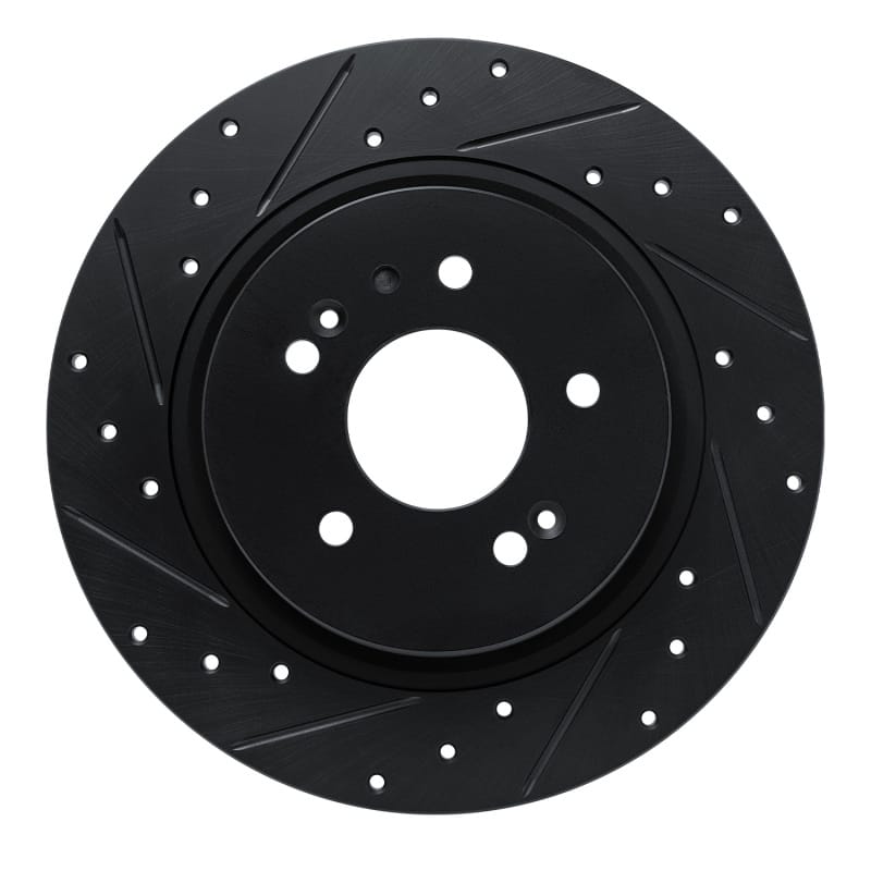 R1 Concepts — R1 Concepts Brake Rotor Drilled and Slotted Black