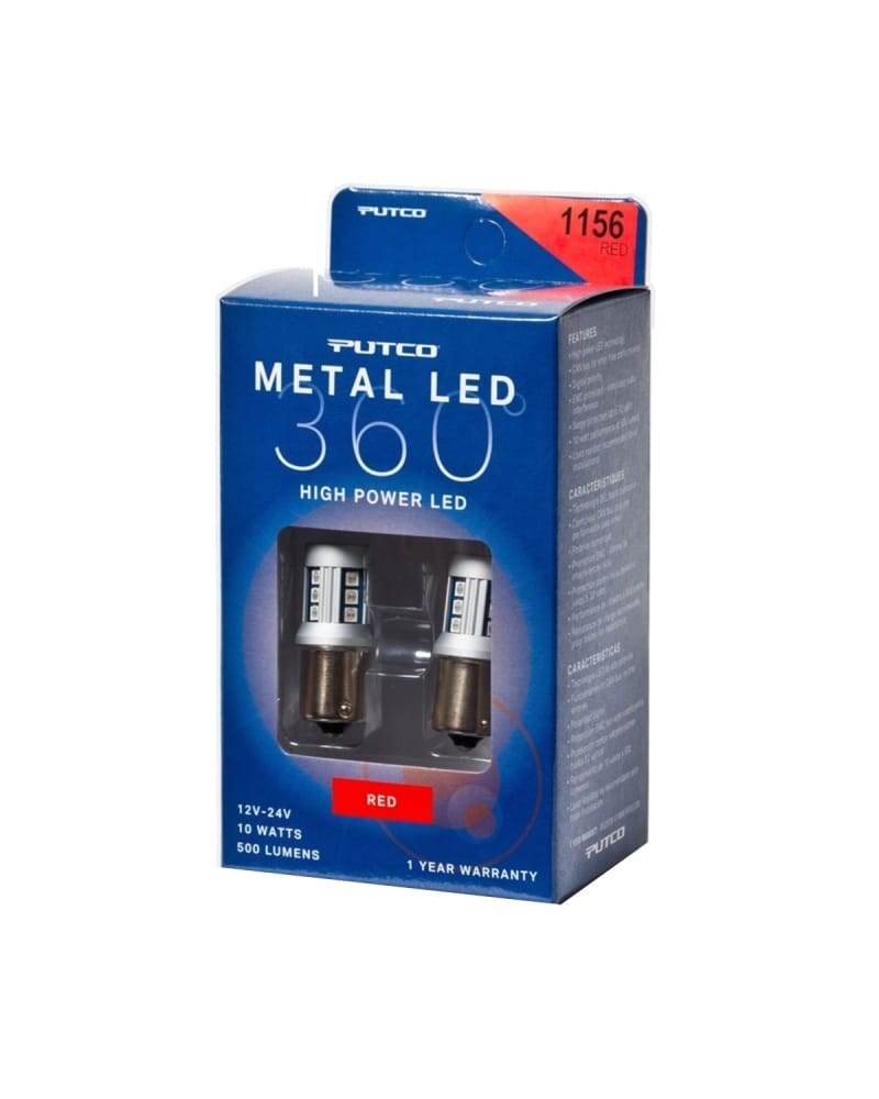 Putco — Putco 1156 - Red Metal 360 LED
Bulb