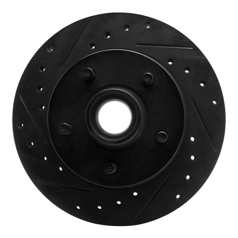 R1 Concepts — R1 Concepts Brake Rotor Drilled and Slotted Black