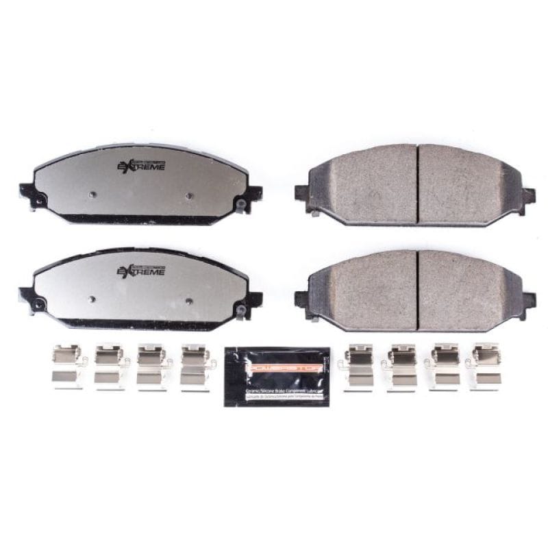 PowerStop — PowerStop - Z36 Truck and SUV Carbon-Fiber Ceramic Brake Pads with Hardware Kit