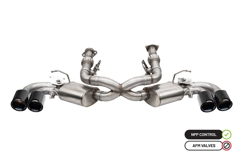 CORSA Performance — 3.0in. Cat-Back Dual Rear Exit NPP Exhaust System with AFM Simulator with 4.5in.
