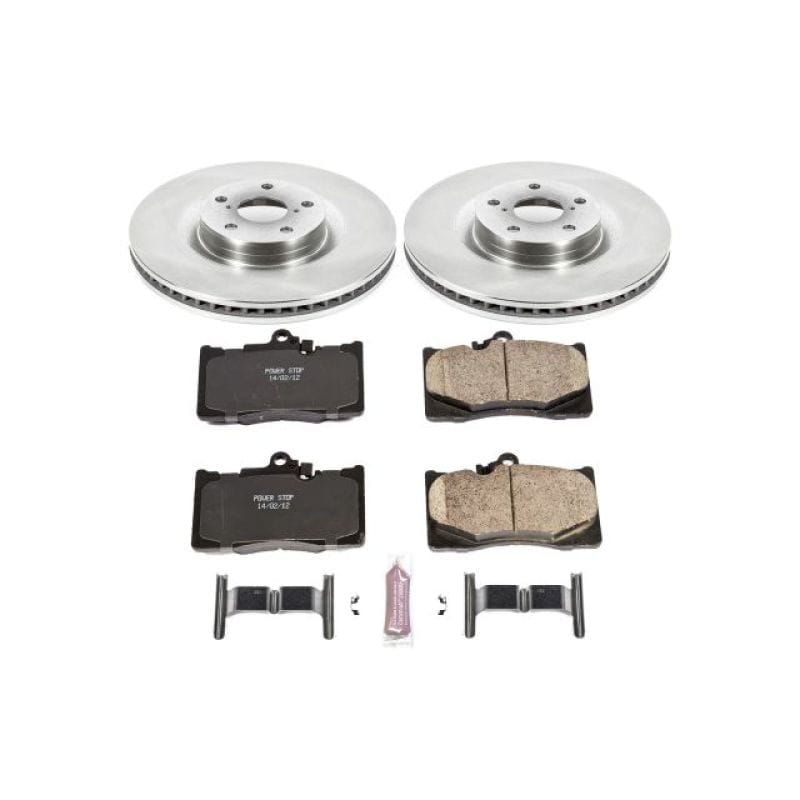 PowerStop — OE Stock Replacement Low-Dust Ceramic Brake Pad and Rotor Kit