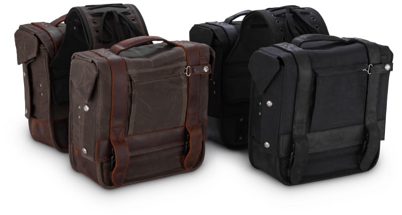 Burly Brand — Burly Brand Throw-over Saddlebag - Dark Oak