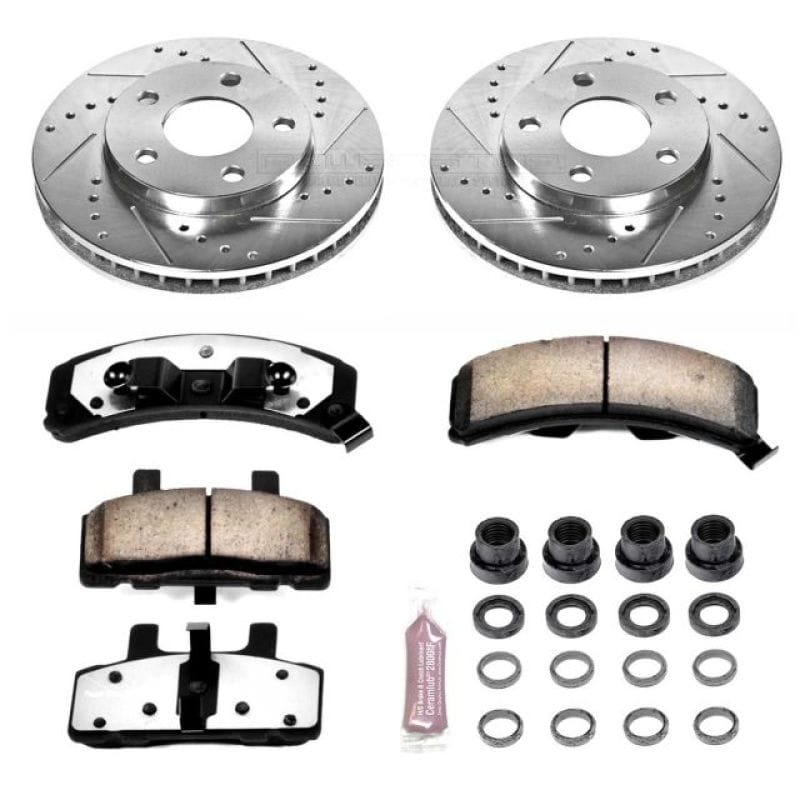 PowerStop — Z36 Truck and SUV Carbon-Fiber Ceramic Brake Pad and Drilled & Slotted Rotor Kit