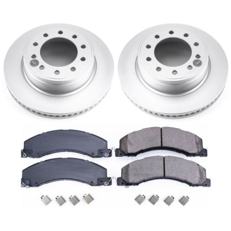 PowerStop — Genuine Geomet Coated Rotor and Low-Dust Ceramic Brake Pad Kit