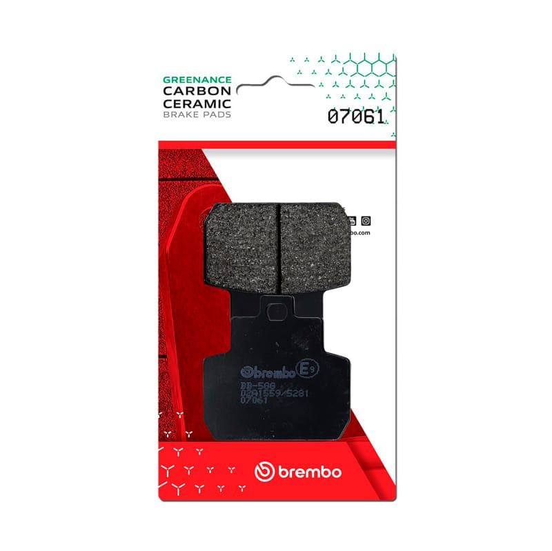 Brembo OE Powersports — Brembo OE Gilera Fuoco/Piaggio X8/Piaggio X9 Carbon Ceramic Brake Pad - Rear