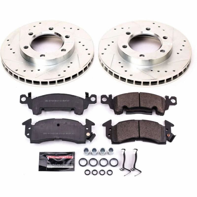 PowerStop — Z23 Daily Driver Carbon-Fiber Ceramic Brake Pad and Drilled & Slotted Rotor Kit