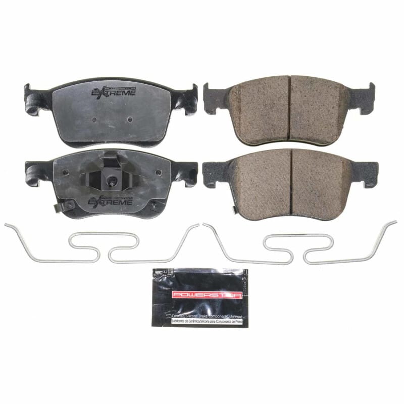 PowerStop — PowerStop - Z26 Performance Carbon-Fiber Ceramic Brake Pads with Hardware Kit