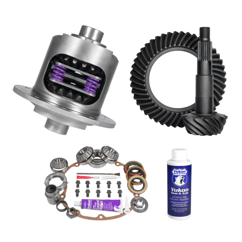 Yukon Gear & Axle — Kit contains a ring and pinion set; positraction unit; and installation parts
Kit contains a ring and pinion set, positraction unit, and installation parts