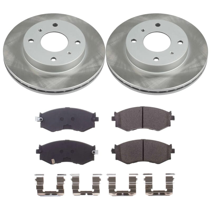 PowerStop — Semi-Coated Rotor and Low-Dust Ceramic Brake Pad Kit