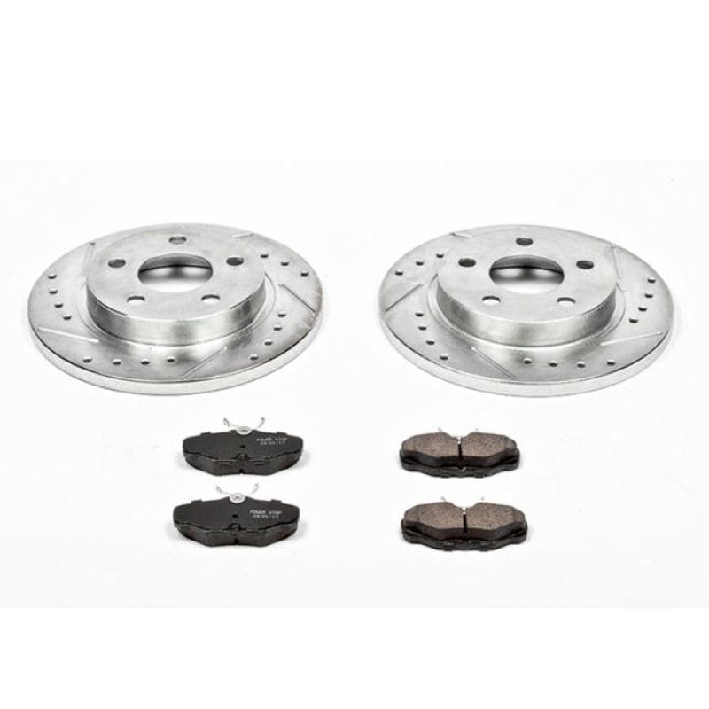 PowerStop — Z23 Daily Driver Carbon-Fiber Ceramic Brake Pad and Drilled & Slotted Rotor Kit