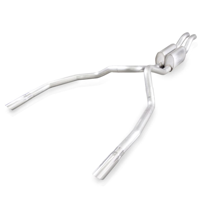 Stainless Works — Stainless Works Catback Dual Turbo Mufflers Under/Bumper Performance Connect