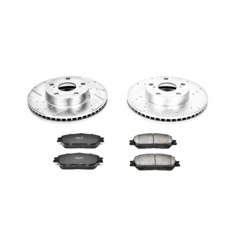 PowerStop — Z23 Daily Driver Carbon-Fiber Ceramic Brake Pad and Drilled & Slotted Rotor Kit