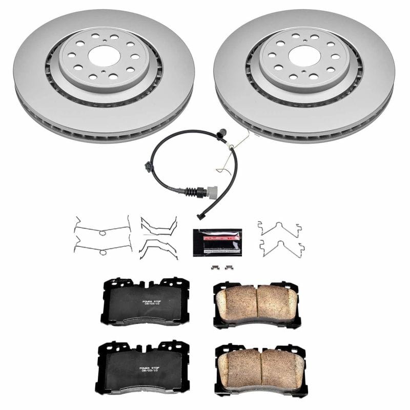 PowerStop — Genuine Geomet Coated Rotor and Low-Dust Ceramic Brake Pad Kit