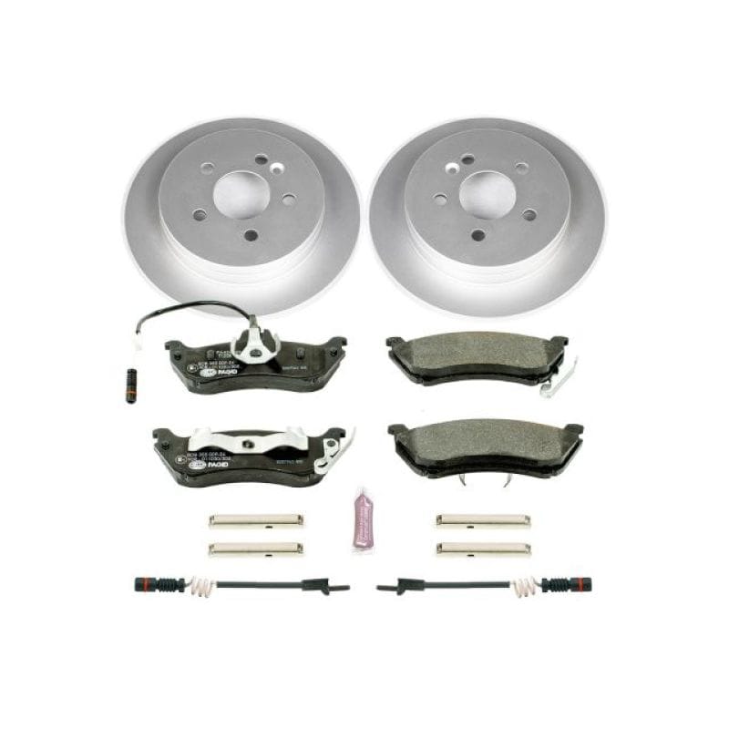 PowerStop — Genuine Geomet Coated Rotors, ECE-R90 Brake Pads + Hardware Kit