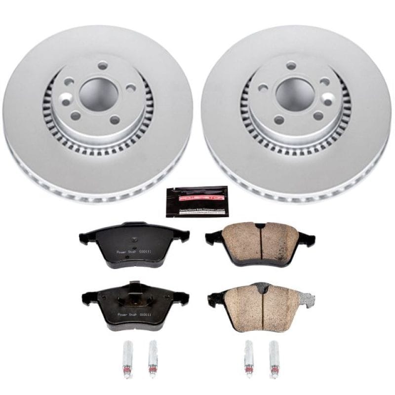 PowerStop — Genuine Geomet Coated Rotor and Carbon-Fiber Ceramic Brake Pad Kit