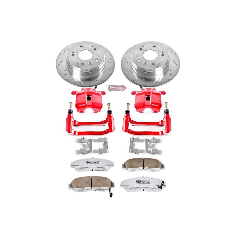PowerStop — Z26 Street Performance Ceramic Brake Pad, Drilled Slotted Rotor, and Caliper Kit