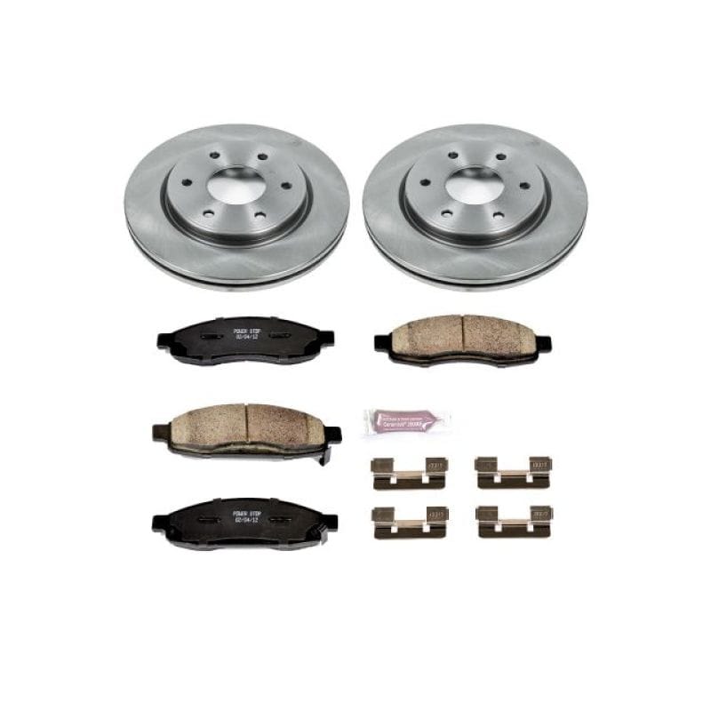 PowerStop — OE Stock Replacement Low-Dust Ceramic Brake Pad and Rotor Kit