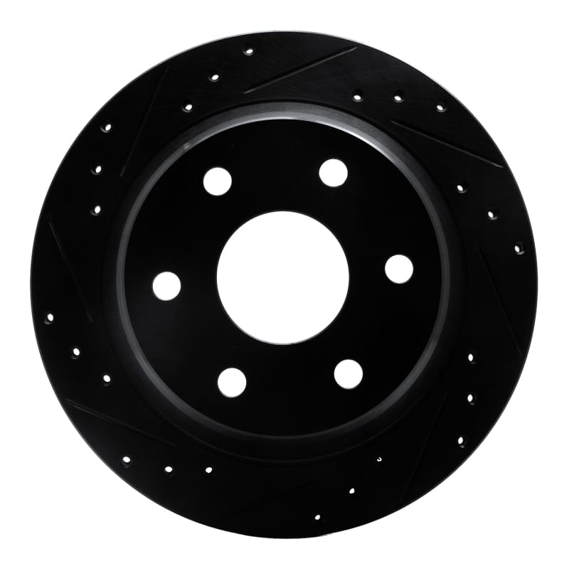 R1 Concepts — R1 Concepts Brake Rotor Drilled and Slotted Black