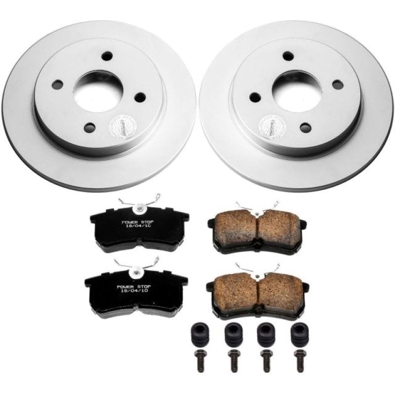 PowerStop — Genuine Geomet Coated Rotor and Low-Dust Ceramic Brake Pad Kit