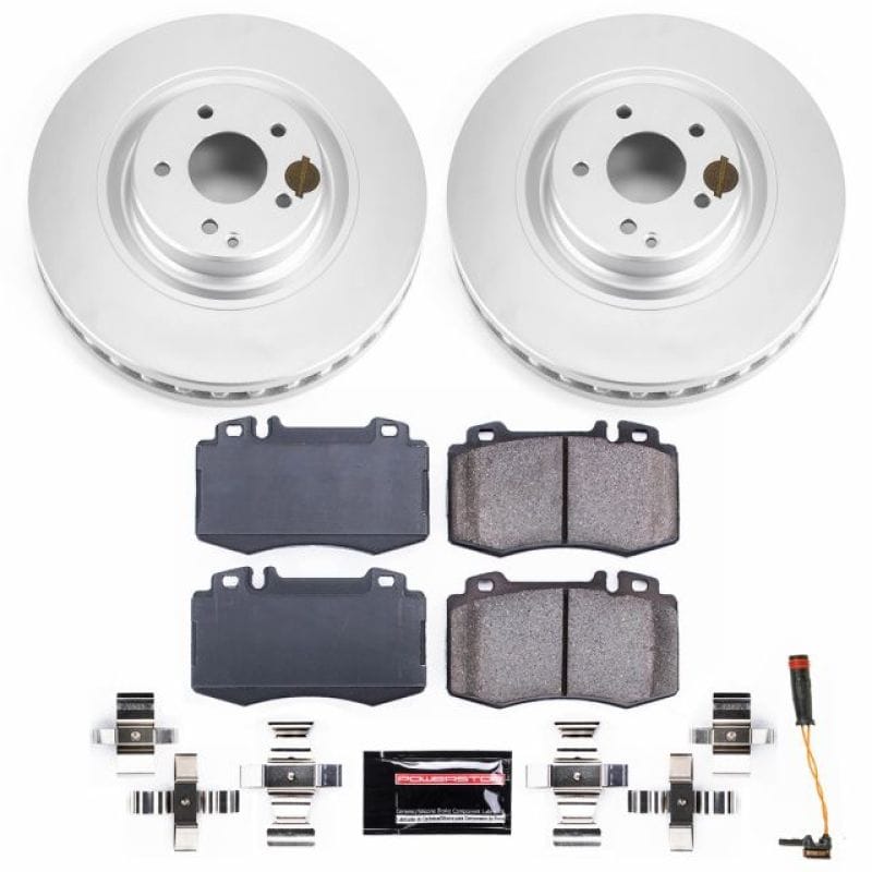 PowerStop — Genuine Geomet Coated Rotor and Carbon-Fiber Ceramic Brake Pad Kit