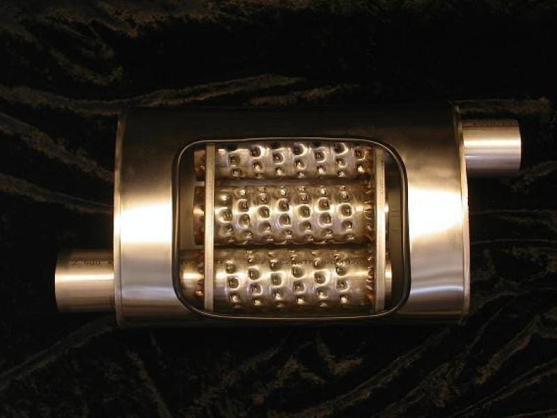 Stainless Works — Stainless Works Turbo Chambered Muffler 2" Center Inlet And Center Outlet