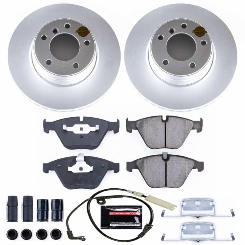 PowerStop — Genuine Geomet Coated Rotor and Carbon-Fiber Ceramic Brake Pad Kit