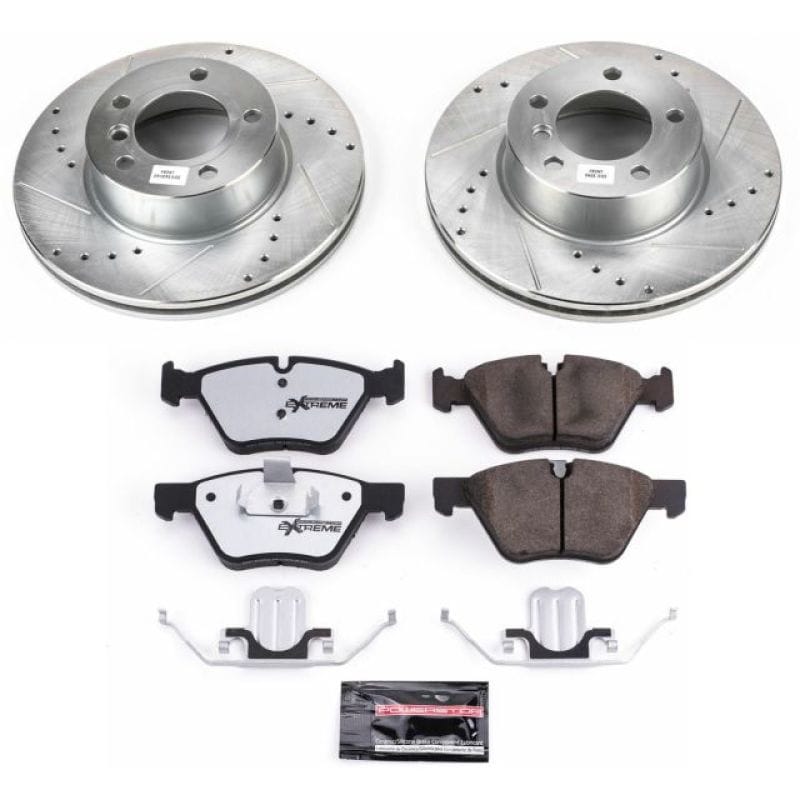 PowerStop — Z26 Street Performance Ceramic Brake Pad and Drilled & Slotted Rotor Kit