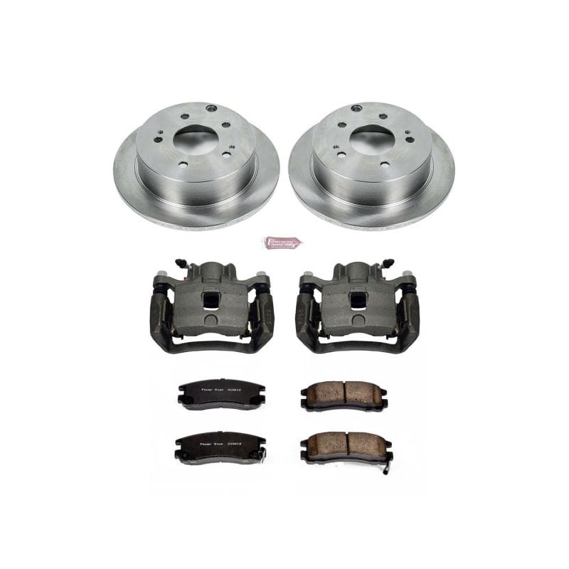 PowerStop — OE Stock Replacement Low-Dust Ceramic Brake Pad, Rotor and Caliper Kit
